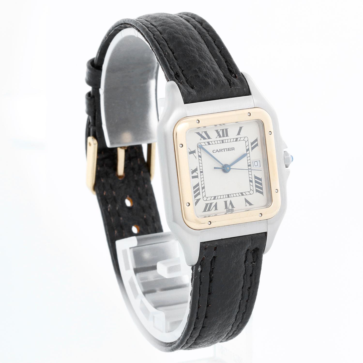 Herren Cartier Panther 2-farbige Uhr aus Stahl und Gold für Herren im Zustand „Hervorragend“ im Angebot in Dallas, TX