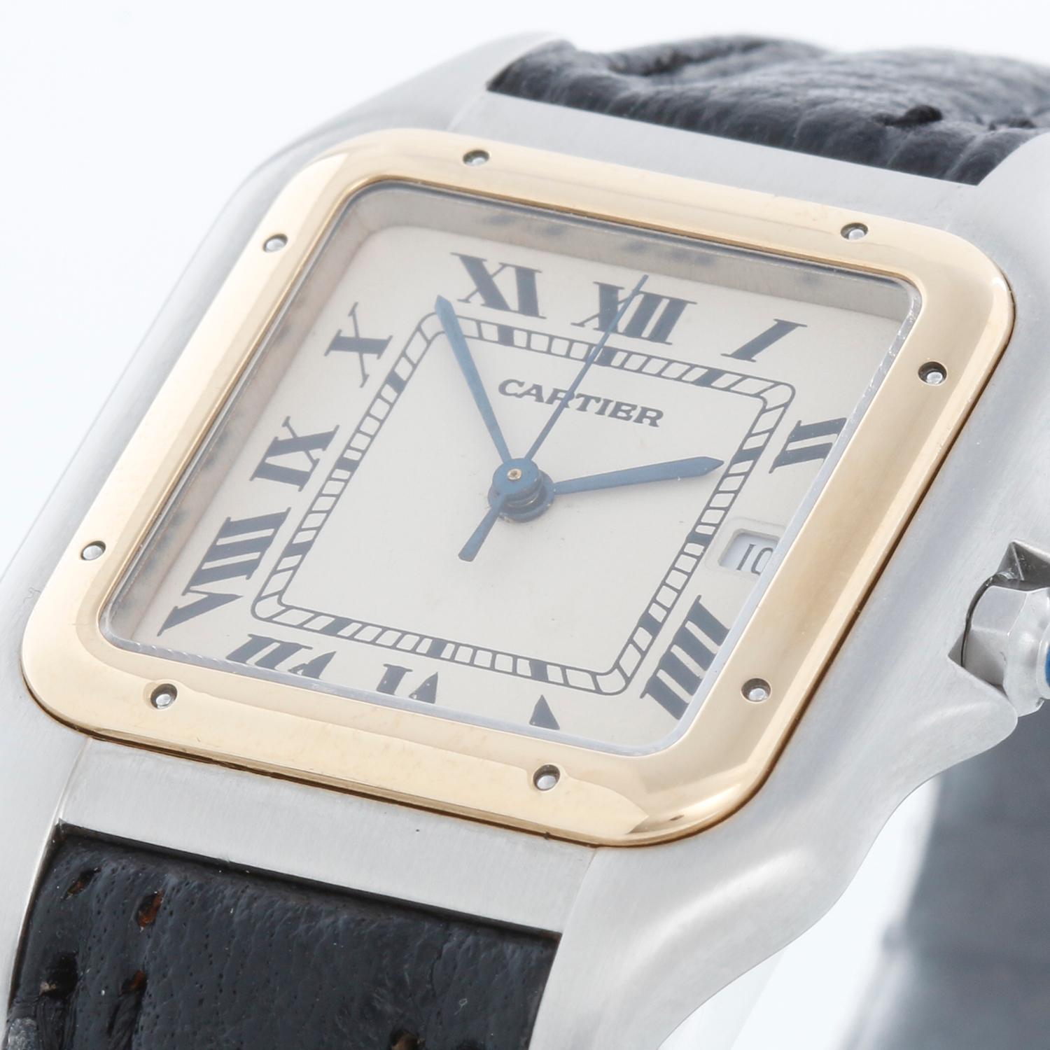 Herren Cartier Panther 2-farbige Uhr aus Stahl und Gold für Herren im Angebot 2