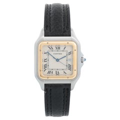 Herren Cartier Panther 2-farbige Uhr aus Stahl und Gold für Herren