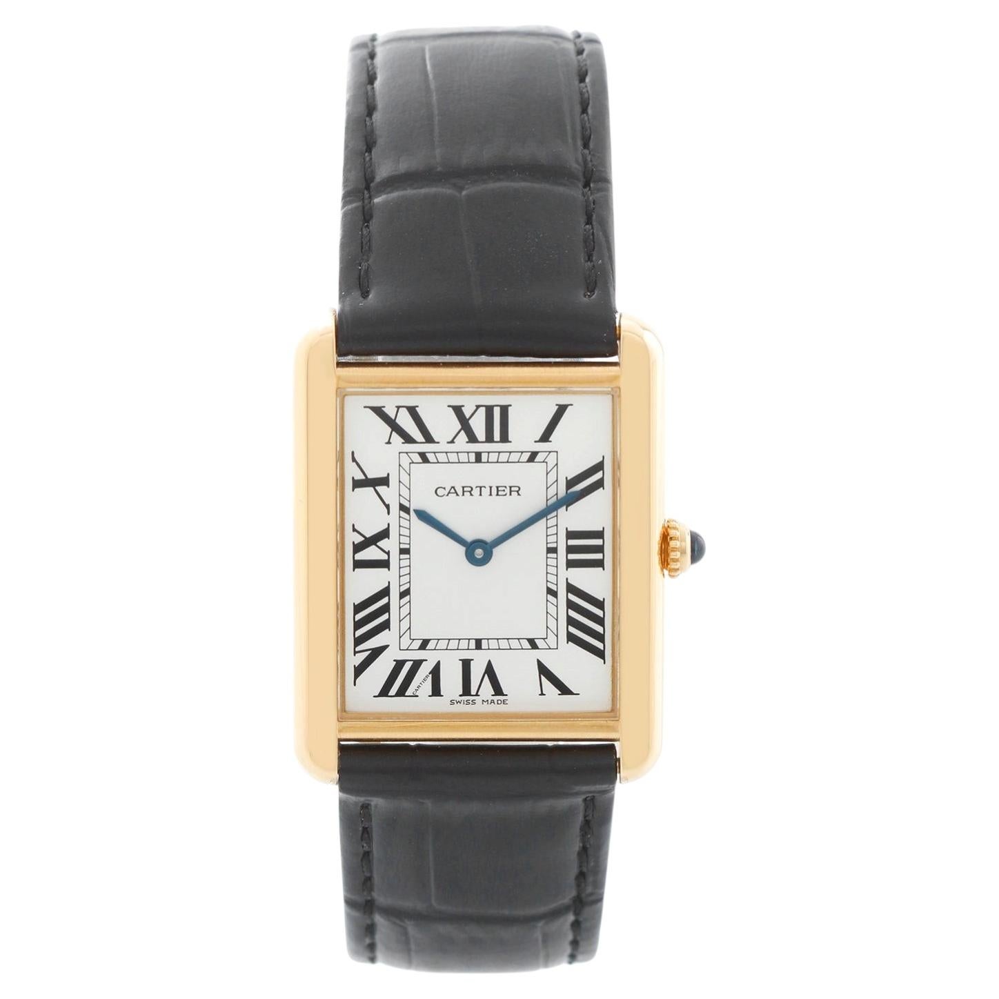 Mens Cartier Tank Solo Stainless Steel & Yellow Gold Watch 3167 W5200004