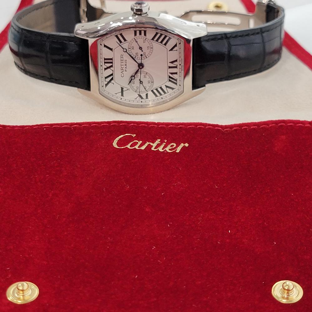 Mens Cartier Tortue 2762 18k WG Manual Chronograph 2000s All Original IL1 5