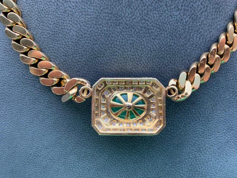 Mens emerald necklace Clearance