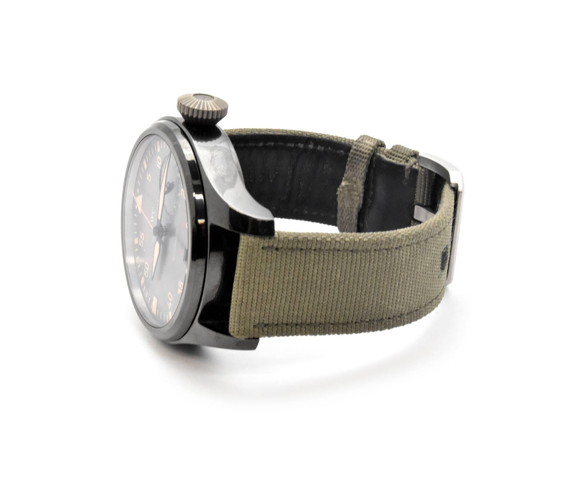 Men's IWC Schaffhausen Titanium Ceramic Big Pilot Top Gun Wristwatch Ref 5019.02