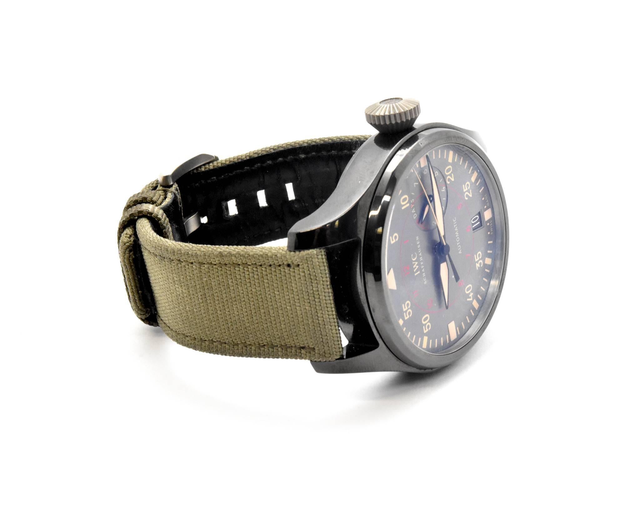 IWC Schaffhausen Titanium Ceramic Big Pilot Top Gun Wristwatch Ref 5019.02 1