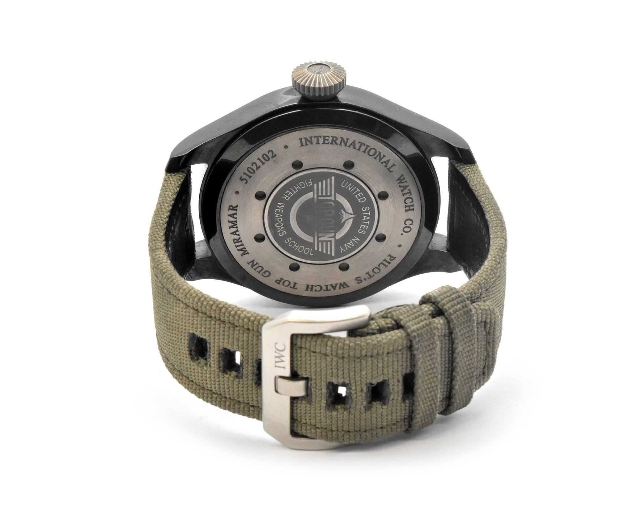 IWC Schaffhausen Titanium Ceramic Big Pilot Top Gun Wristwatch Ref 5019.02 2