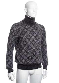 Men's Chanel multicoloured mohair and silk knitted turtle neck sweater, pf 2016
