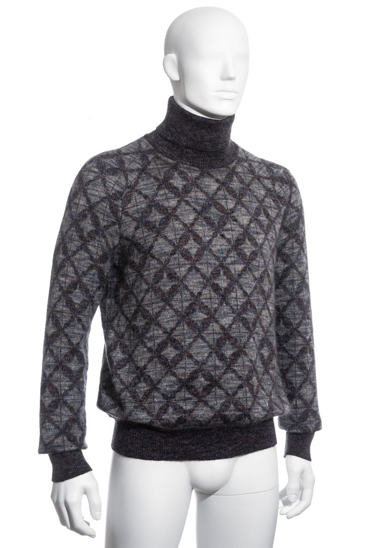 Herren Chanel Mehrfarbiger Pullover aus Mohair und Seide mit Rollkragen, pf  2016 im Angebot bei 1stDibs
