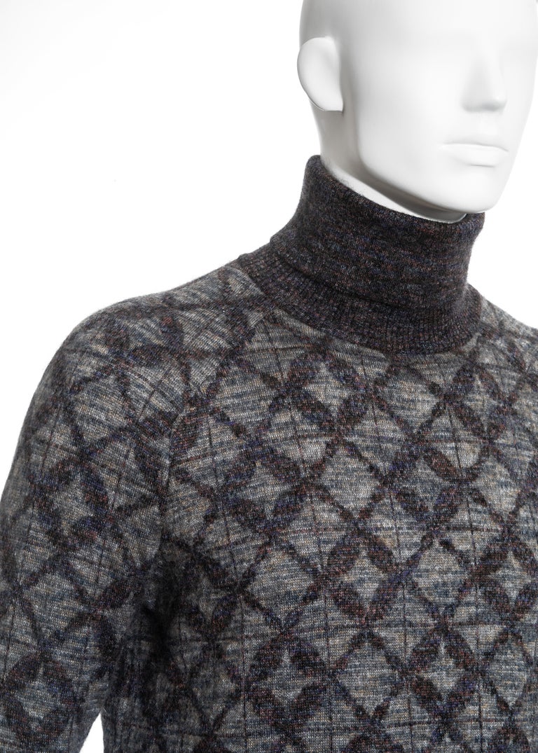 Men's Chanel multicoloured mohair and silk knitted turtle neck