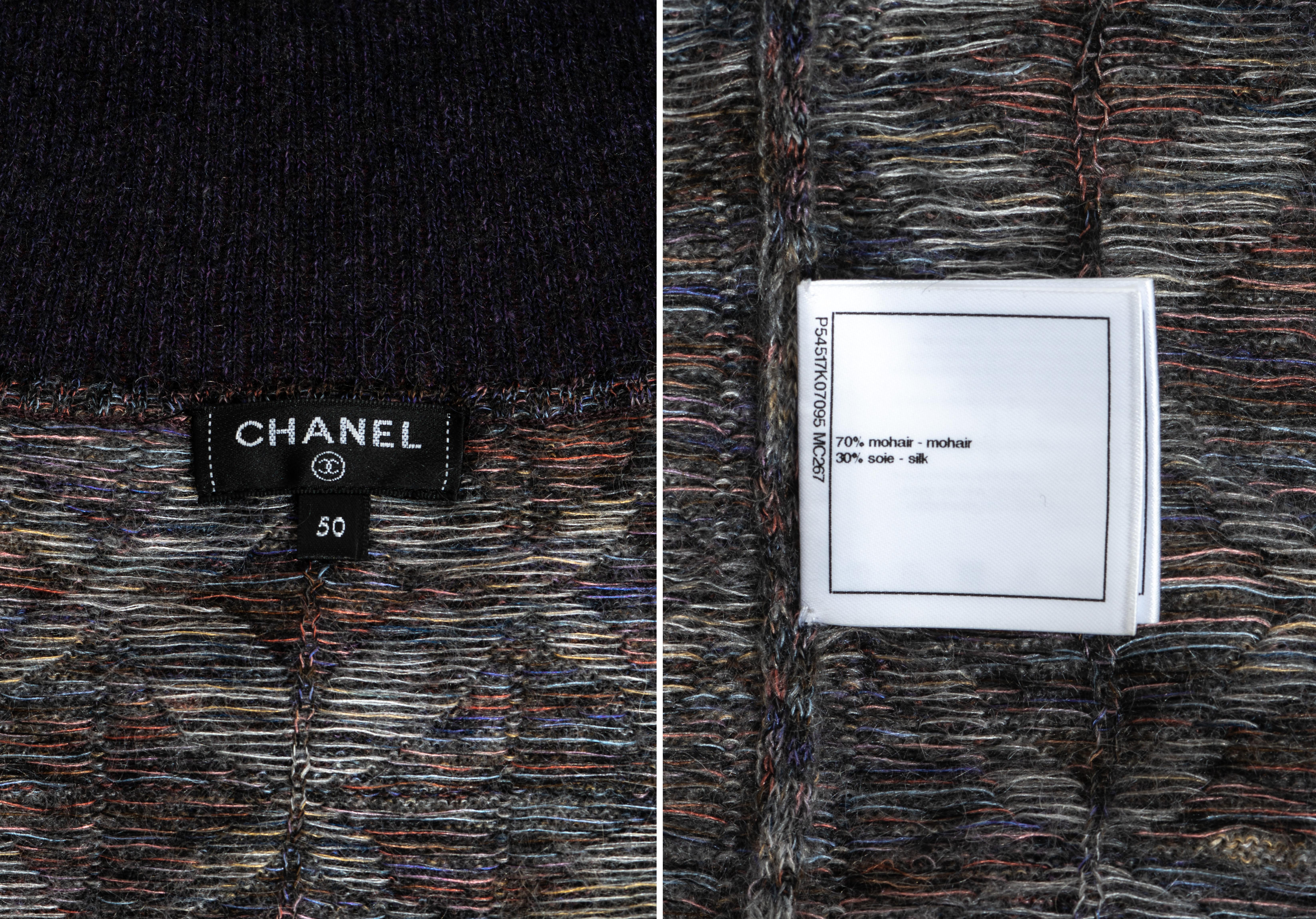 Men's Chanel multicoloured mohair and silk knitted turtle neck sweater, pf 2016 For Sale 1