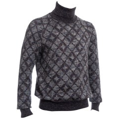 Men's Chanel multicoloured mohair and silk knitted turtle neck sweater, pf 2016