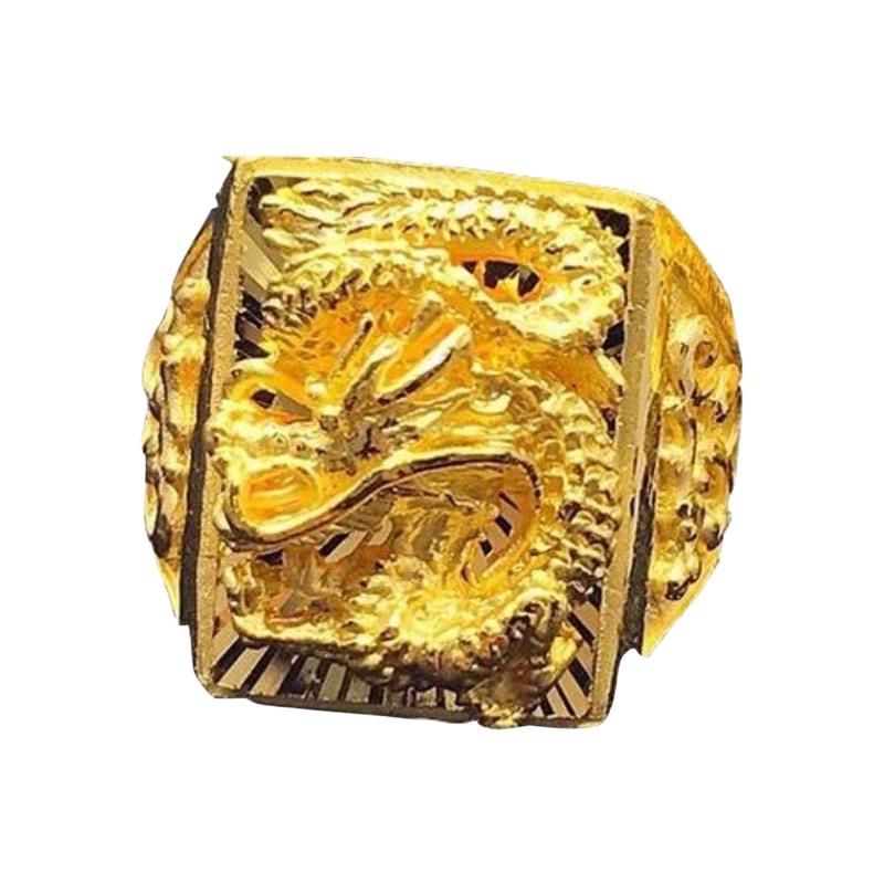 Men's Chinese Dragon 24 Karat Ring For Sale