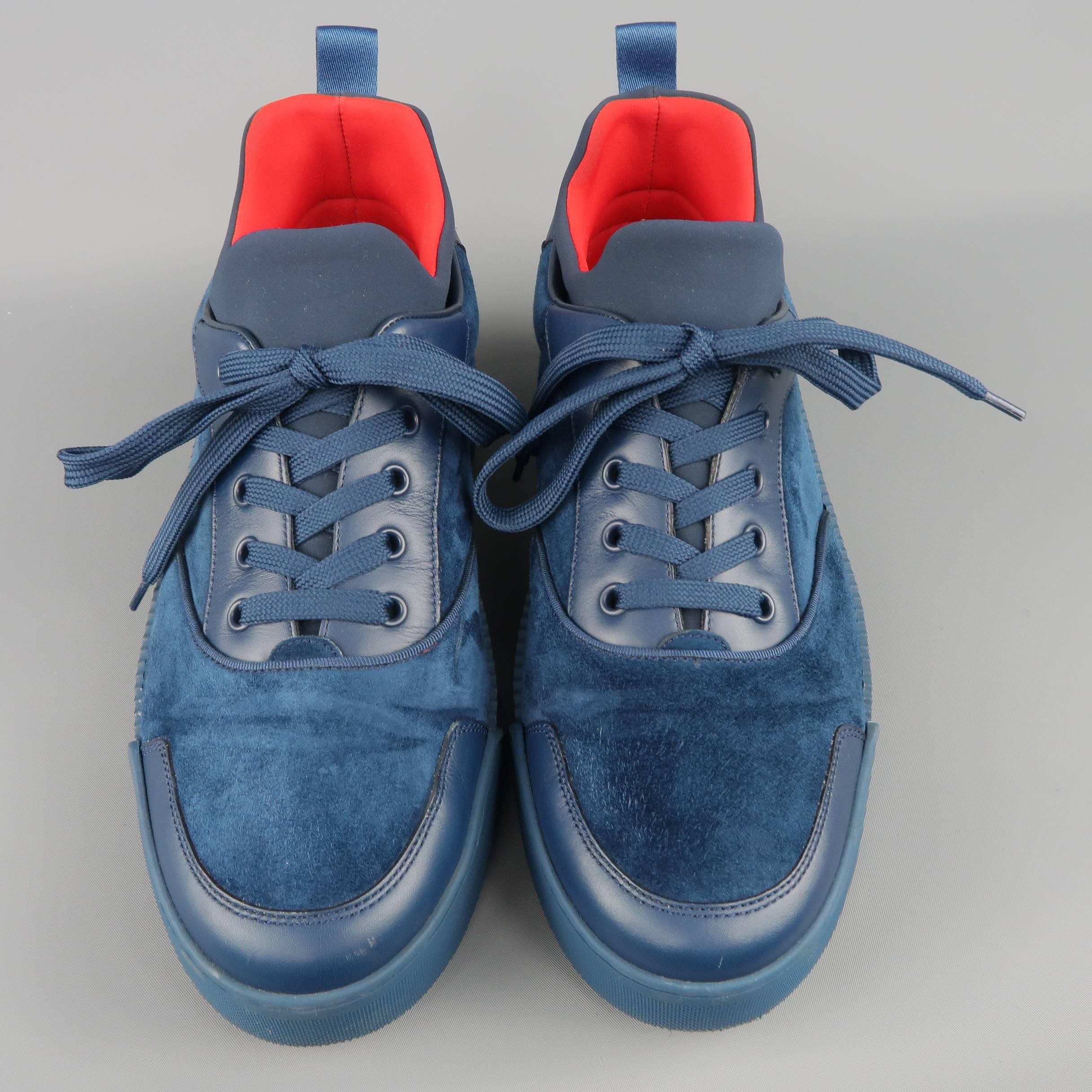 Men's CHRISTIAN LOUBOUTIN Sneakers US 10 Navy Suede and Leather AURELIEN  FLAT at 1stDibs | christian louboutin aurelien flat sneakers, christian  louboutin aurelien flat, navy louboutins