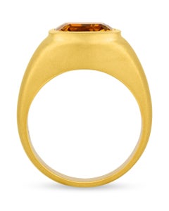 Men's Citrine Ring, 6.10 Carats
