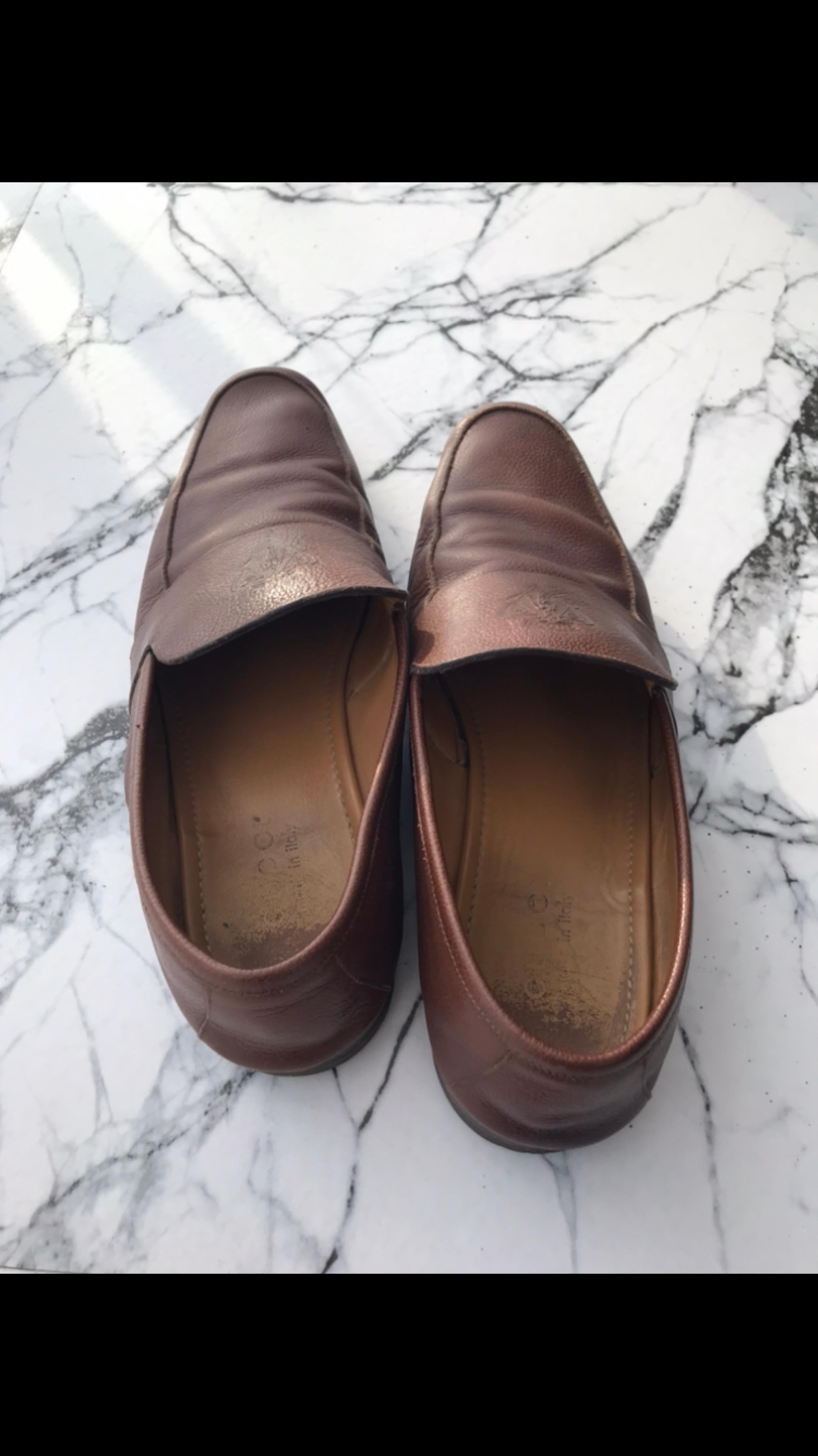Men's classic boots made of brown leather, previously used condition in the photo, size 41 European. The size is indicated on the sole in one of the photos