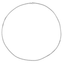 Men's Classic Solid 14K White Gold Chain Necklace for Him by Shlomit Rogel