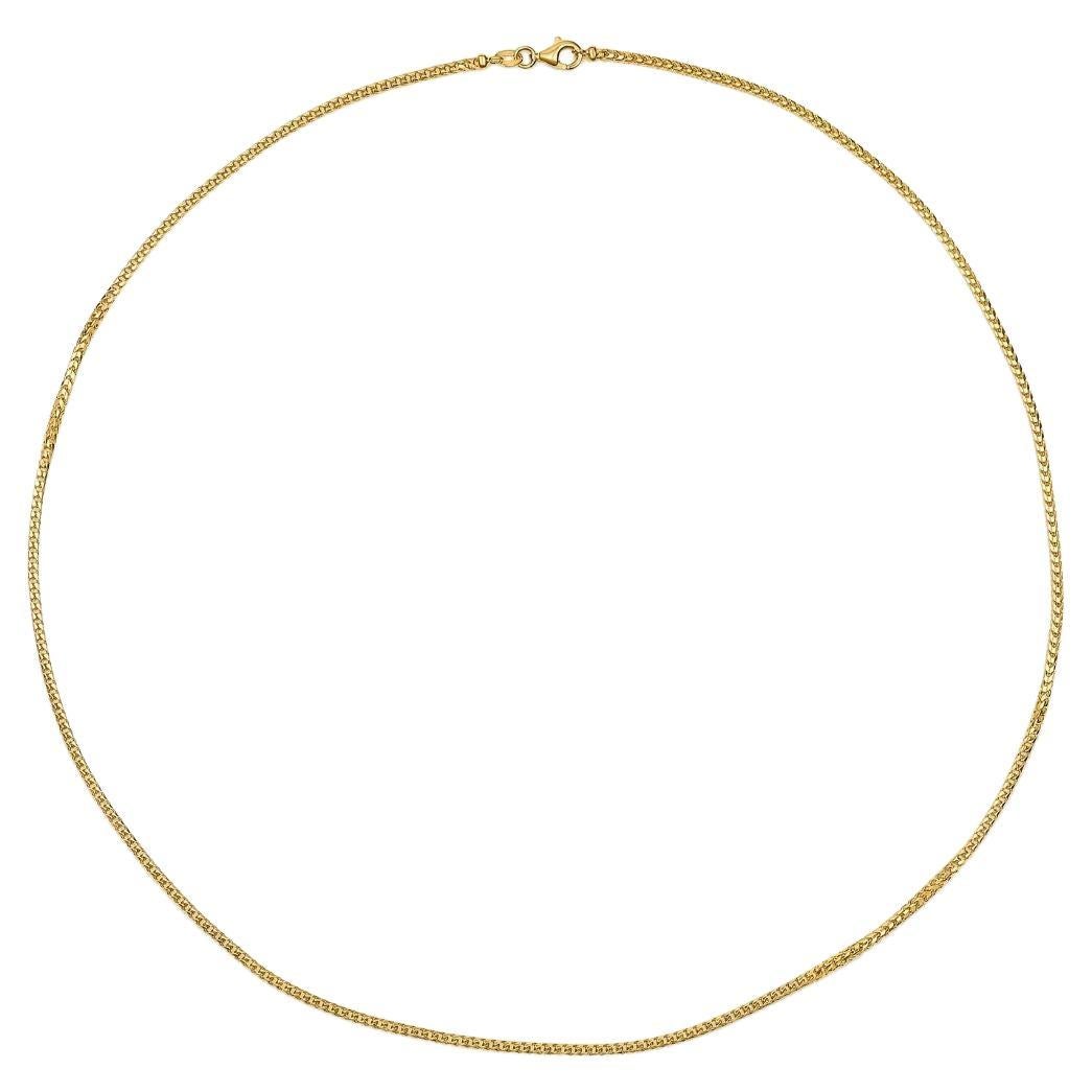Men's Classic Solid 14K Yellow Gold Chain Necklace for Him by Shlomit Rogel For Sale