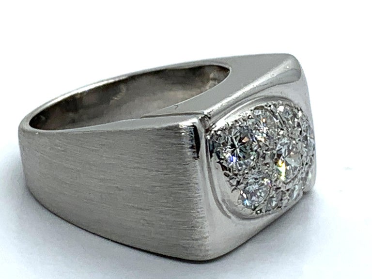 Men's Cluster Pinky Ring at 1stDibs