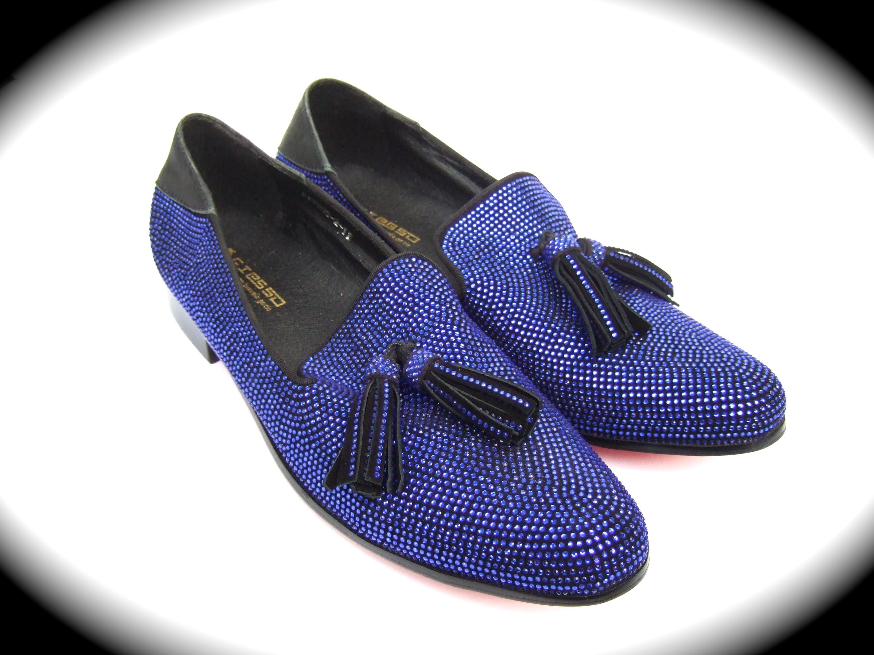 cobalt blue mens dress shoes