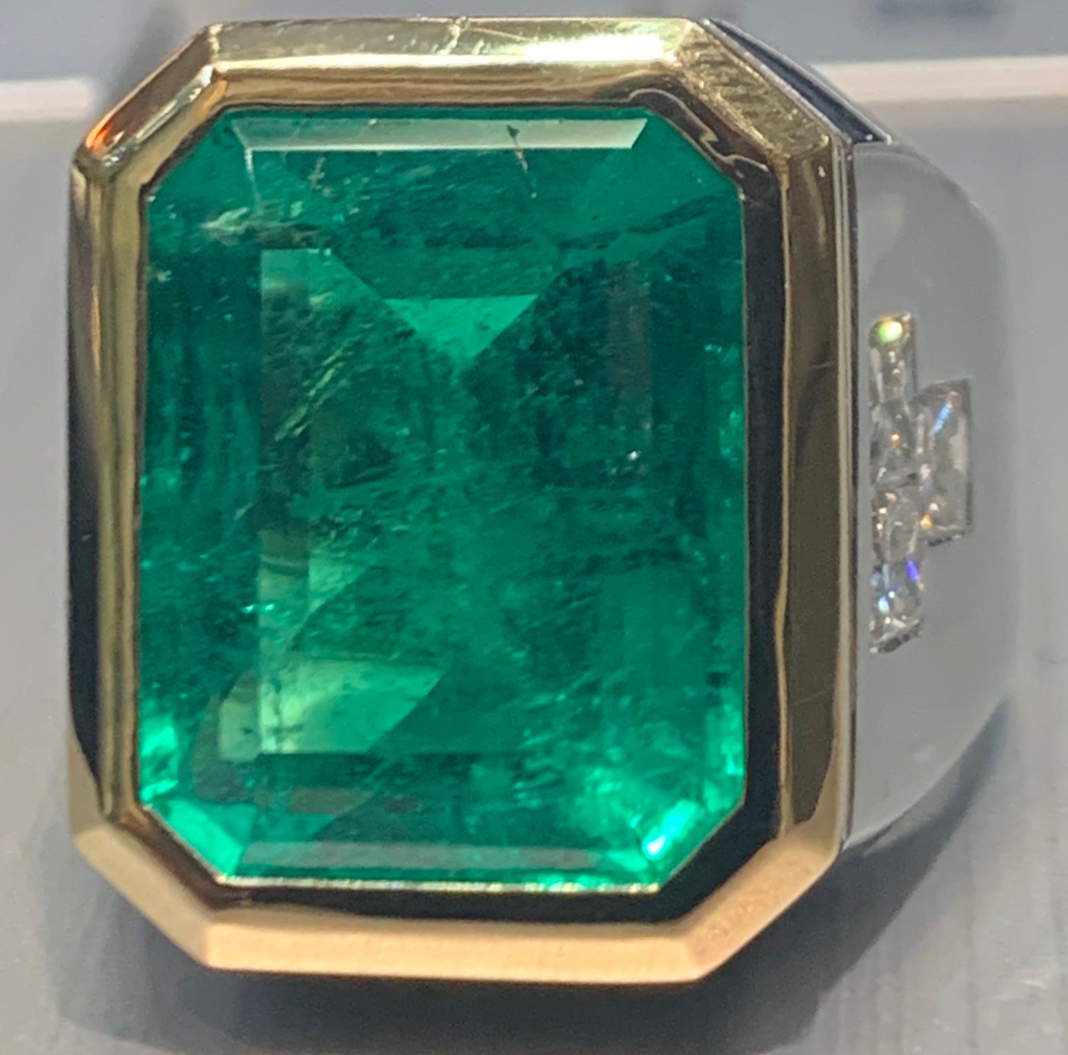 Men's Colombian Emerald Ring 4