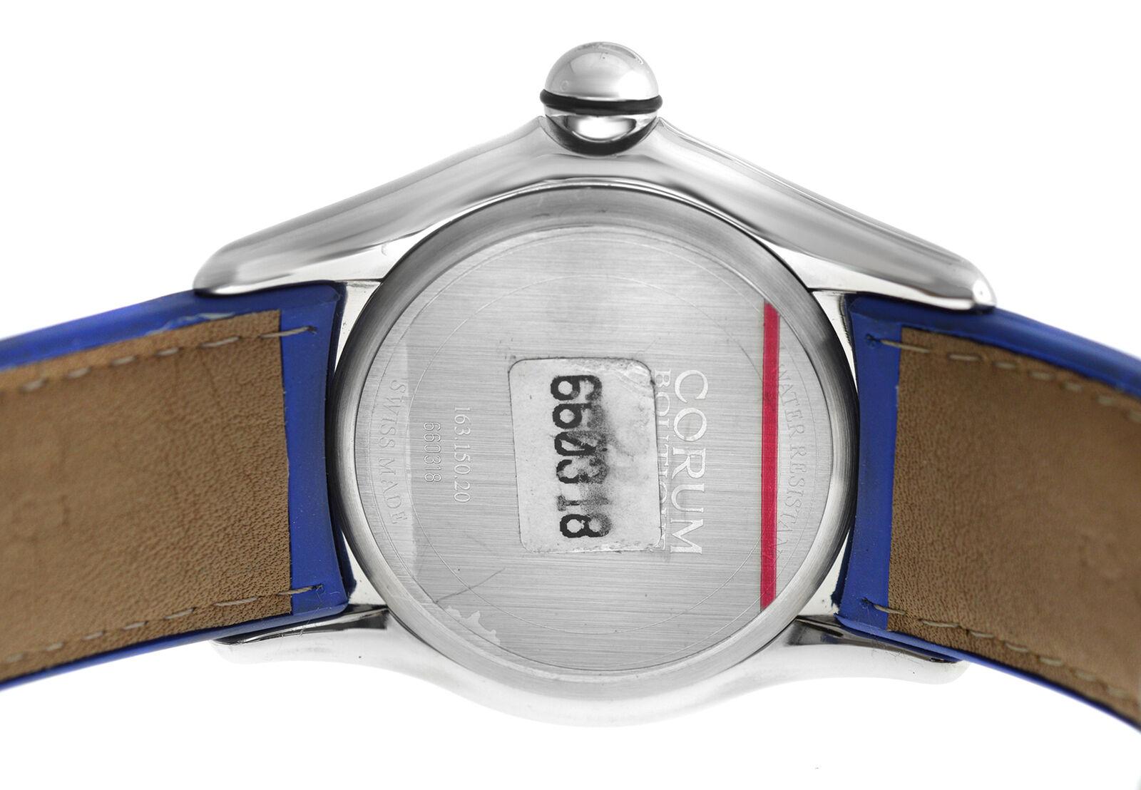 Men's Corum Bubble 163.150.20 0F02 Stainless Steel Date Quartz Watch In New Condition For Sale In New York, NY