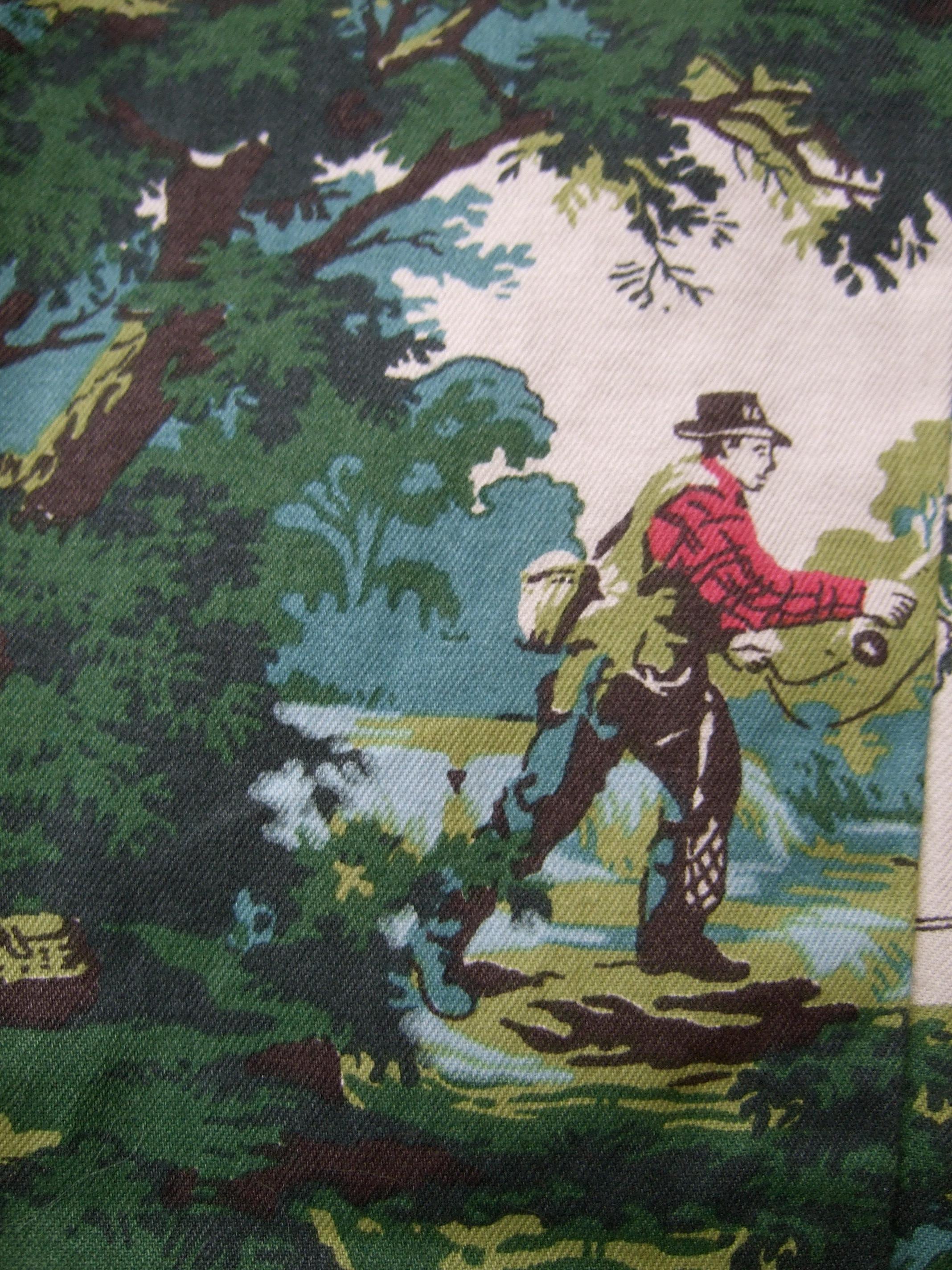 Men's Mens Cotton Hunting & Fishing Print Trousers by Lamb & Sons Size 40 c 1990s  For Sale