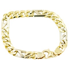 Vintage Men's Curb Link Gold Bracelet