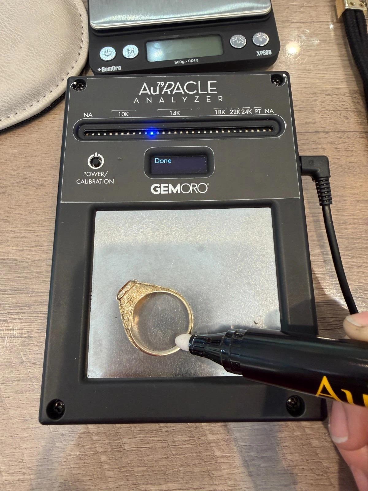 Herren Custom 14K Gelbgold 10MM natürlichen Citrin 10,72 Gramm Ring Größe 13,5 im Angebot 7