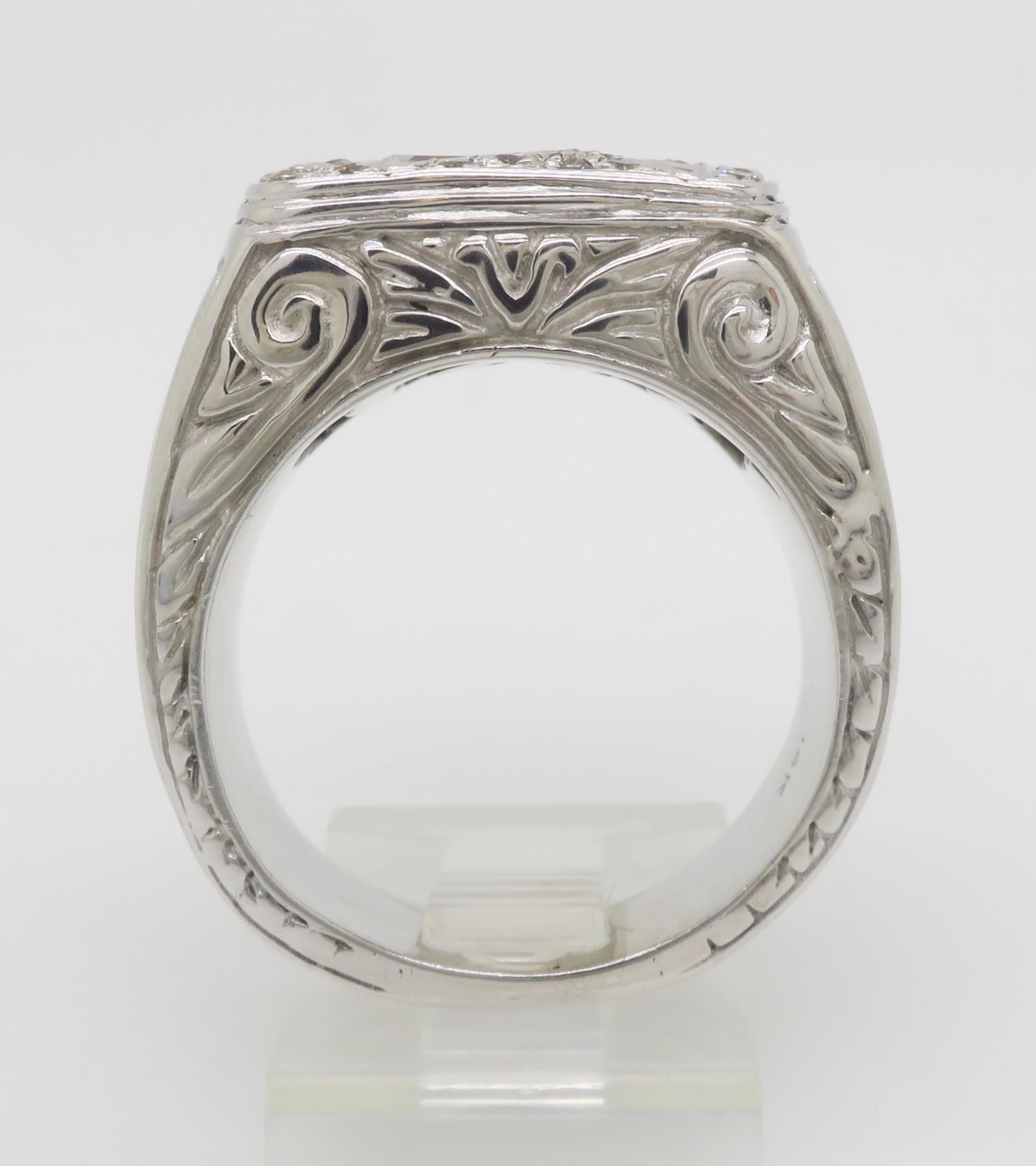 Herrenring mit 2,75CTW Schokoladen-Diamant im Sonderschliff im Angebot 7