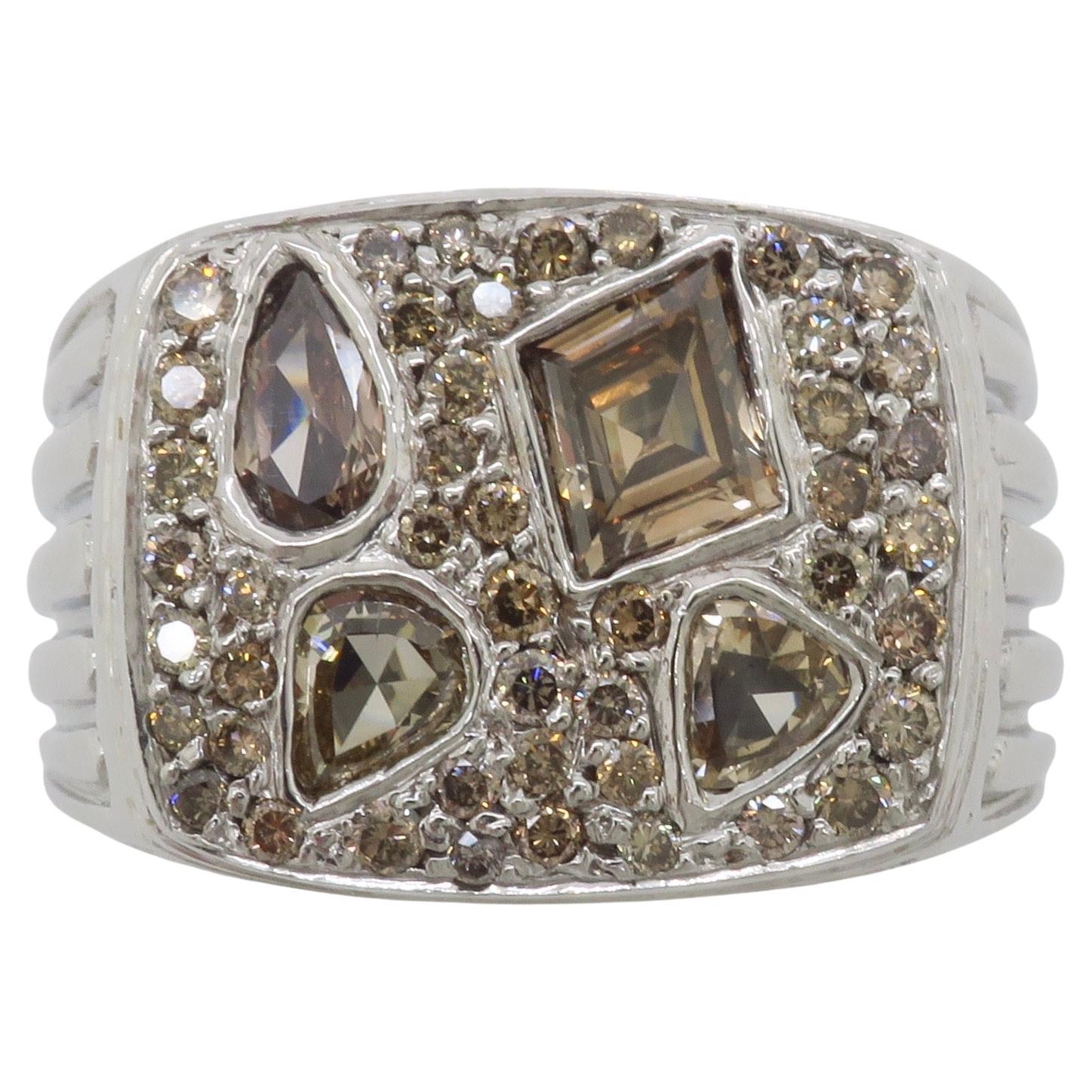 Men's Custom Cut 2.75CTW Chocolate Diamond Ring