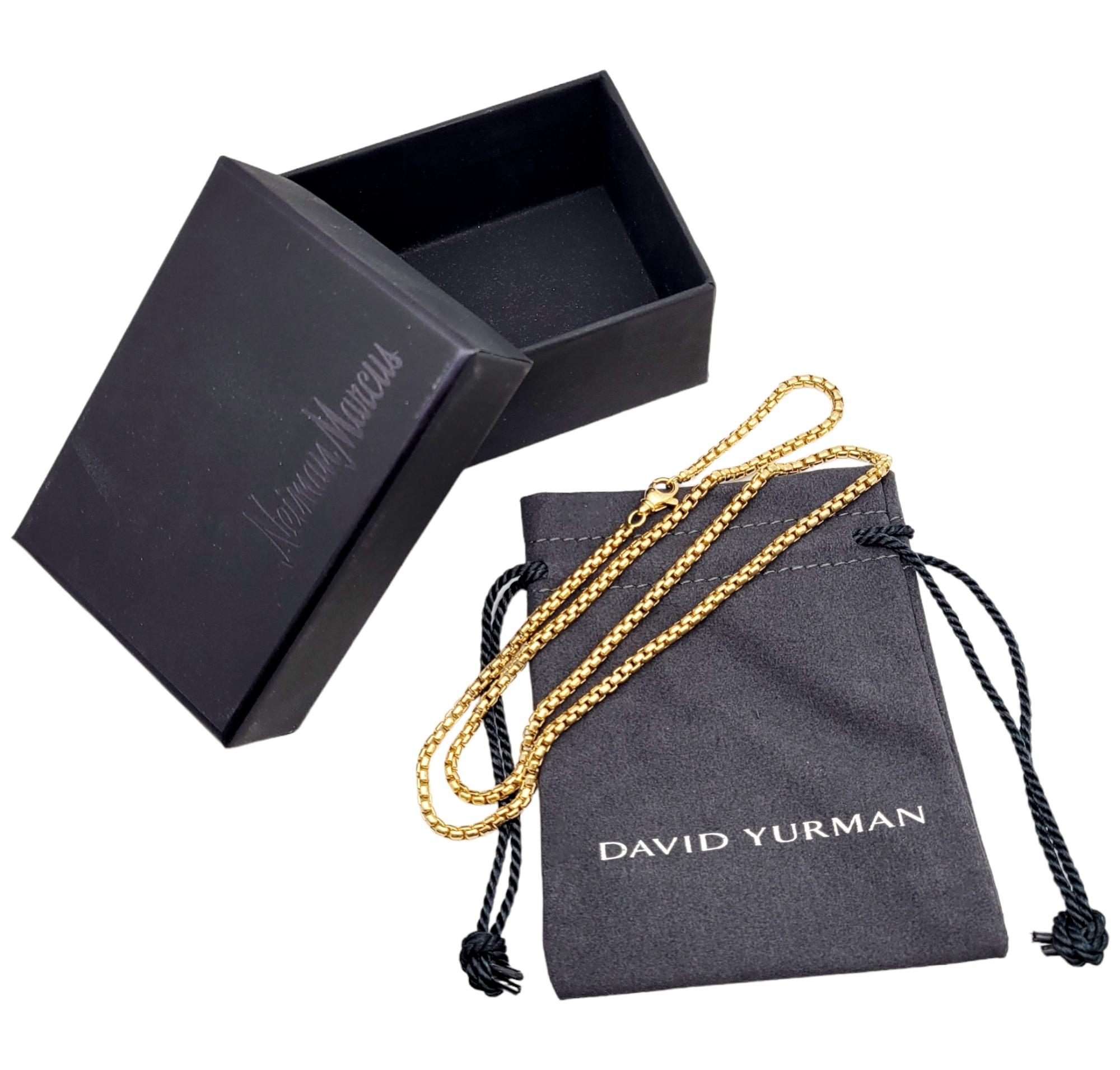 Men's David Yurman 18 Karat Yellow Gold Box Chain Link Necklace 4