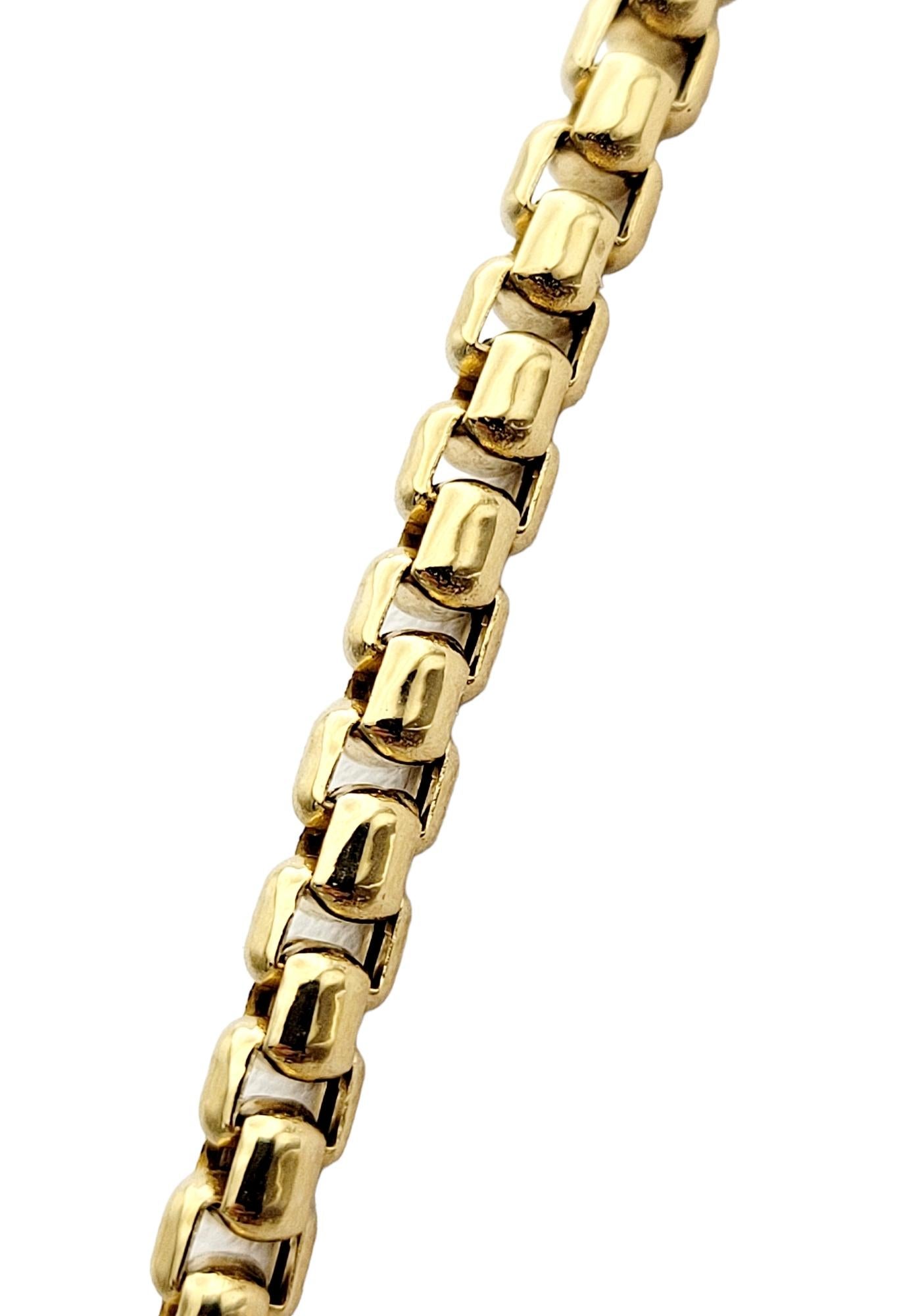 Women's or Men's Men's David Yurman 18 Karat Yellow Gold Box Chain Link Necklace