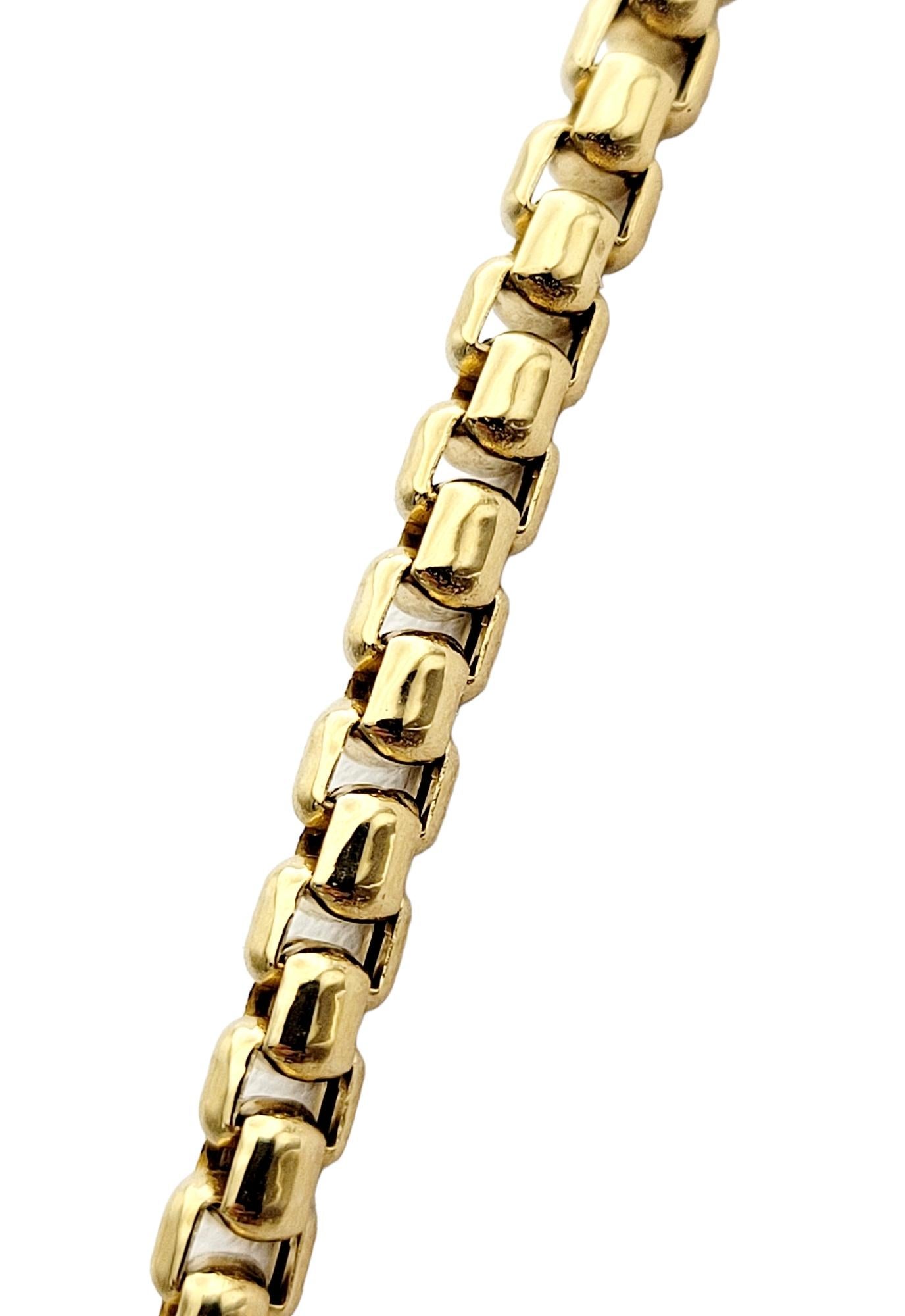 Herren David Yurman 18 Karat Gelbgold Schachtelkette Gliederhalskette 3