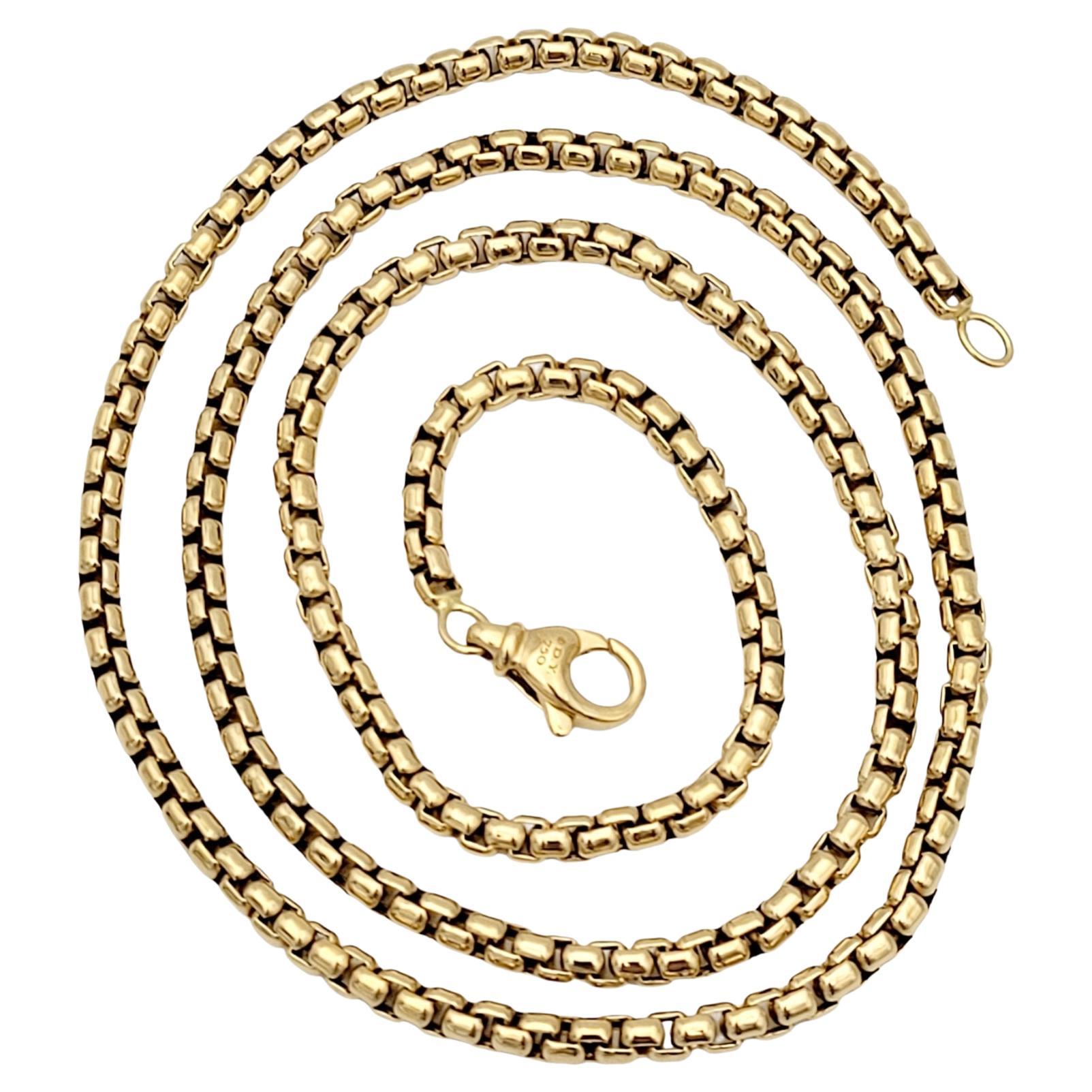 Men's David Yurman 18 Karat Yellow Gold Box Chain Link Necklace