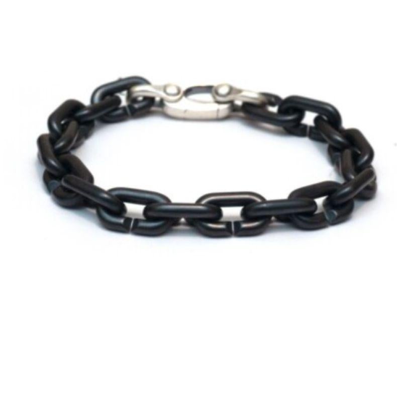 David Yurman Streamline Link Herrenarmband aus schwarzem Titan, 6 mm im Zustand „Neu“ im Angebot in New York, NY