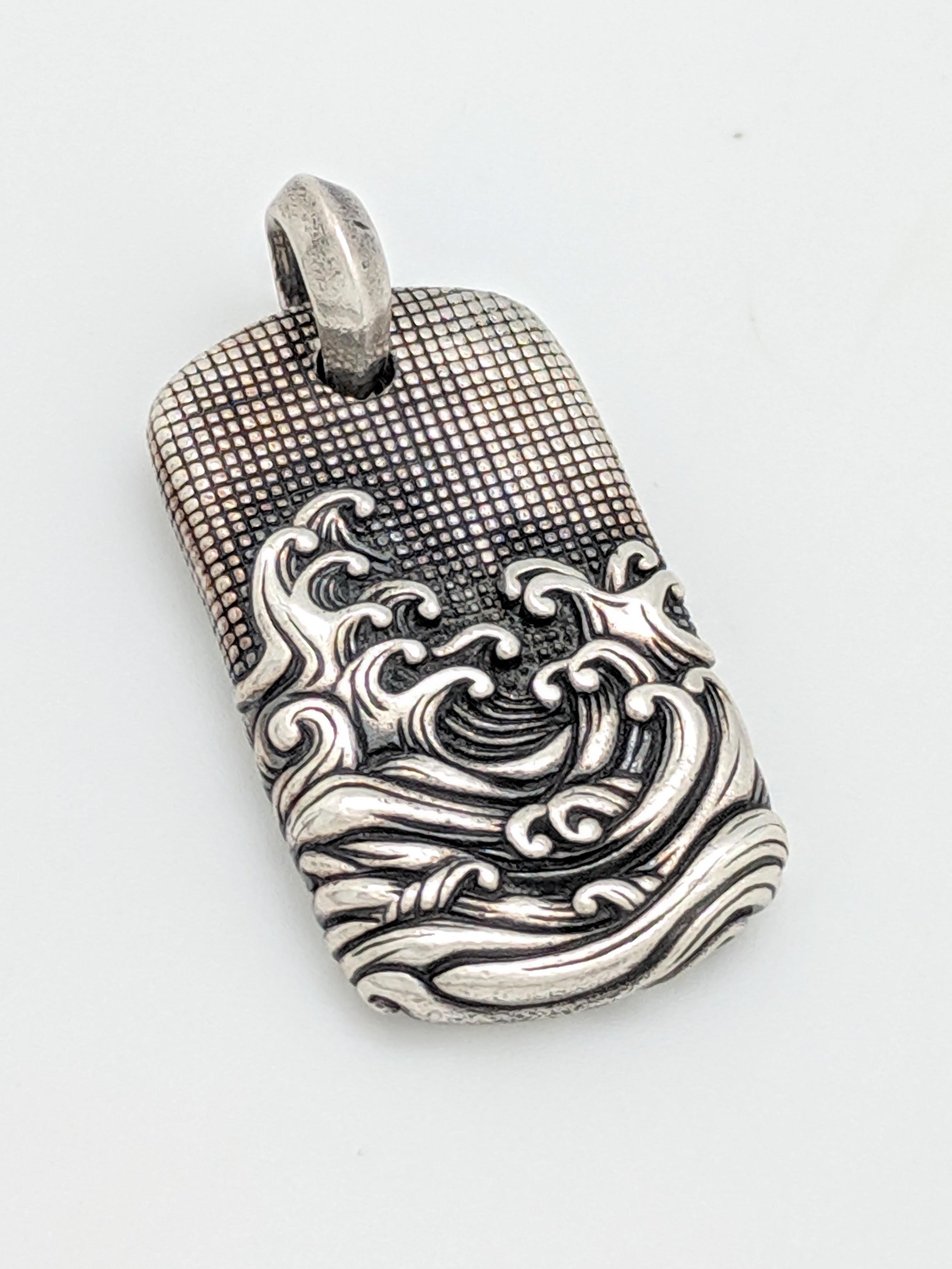 Men's David Yurman Wave Tag Pendant

You are viewing an Authentic David Yurman Wave Tag Pendant.

    Sterling silver
    32.5 x 20mm (not including bail)
    20.6 Grams

This pendant is previously owned and comes to you in great condition.