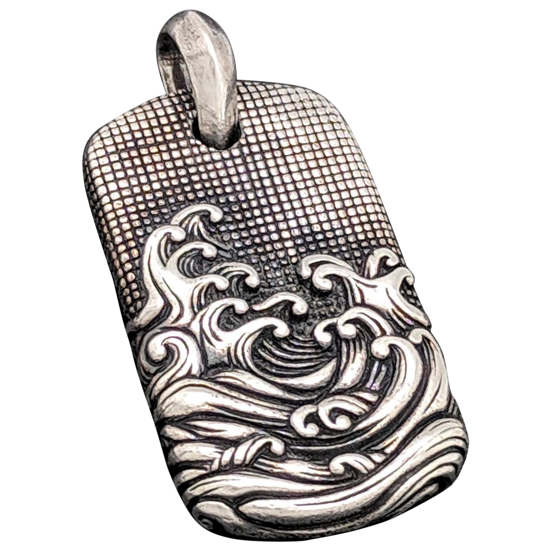 Men's David Yurman Wave Tag Pendant