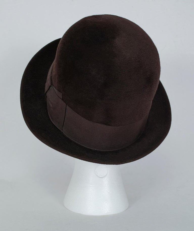 Men's Deep Brown Borsalino Diamonte 25 Fur Felt Fedora Hat – size 7, 1940s  For Sale at 1stDibs | mens hat sizes, mens fedora