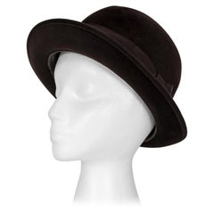 Men’s Deep Brown Borsalino Diamonte 25 Fur Felt Fedora Hat – size 7, 1940s