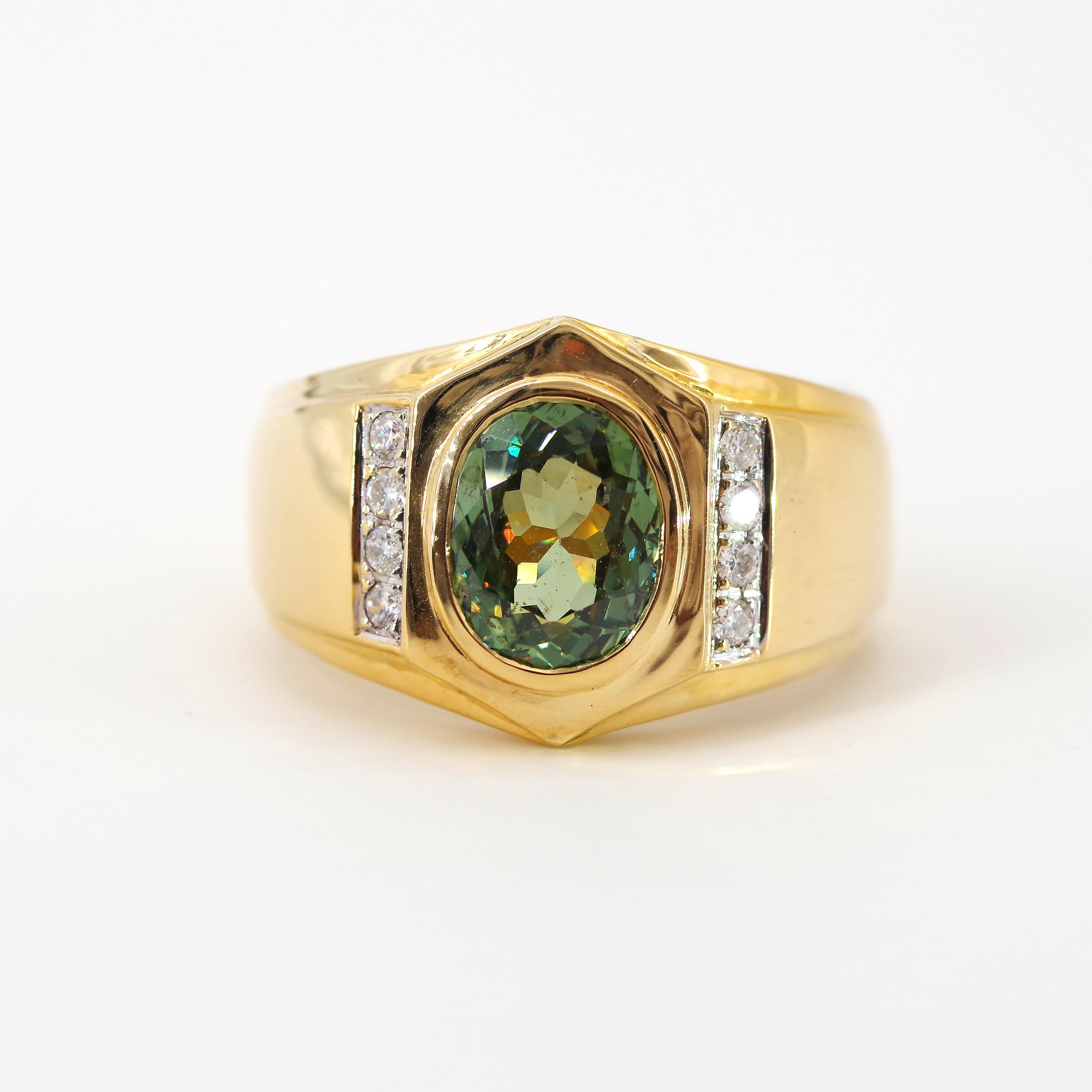 Demantoid garnets are the rarest species of garnet and the most valuable. They were first discovered in the Ural mountains of Russia in the early nineteenth century and were typically found in very small sizes. There are two main reasons for their