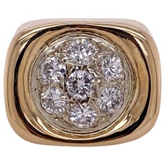 Men's Diamond 14 Karat Yellow Gold Ring