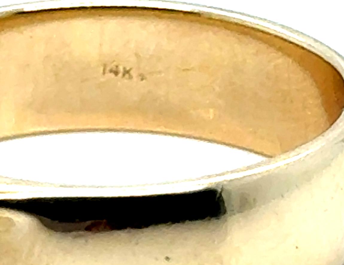 Mens Diamond 5 Stone Wedding Ring 1 Carat Anniversary Band Mined 1ct 14K In Excellent Condition For Sale In Dearborn, MI