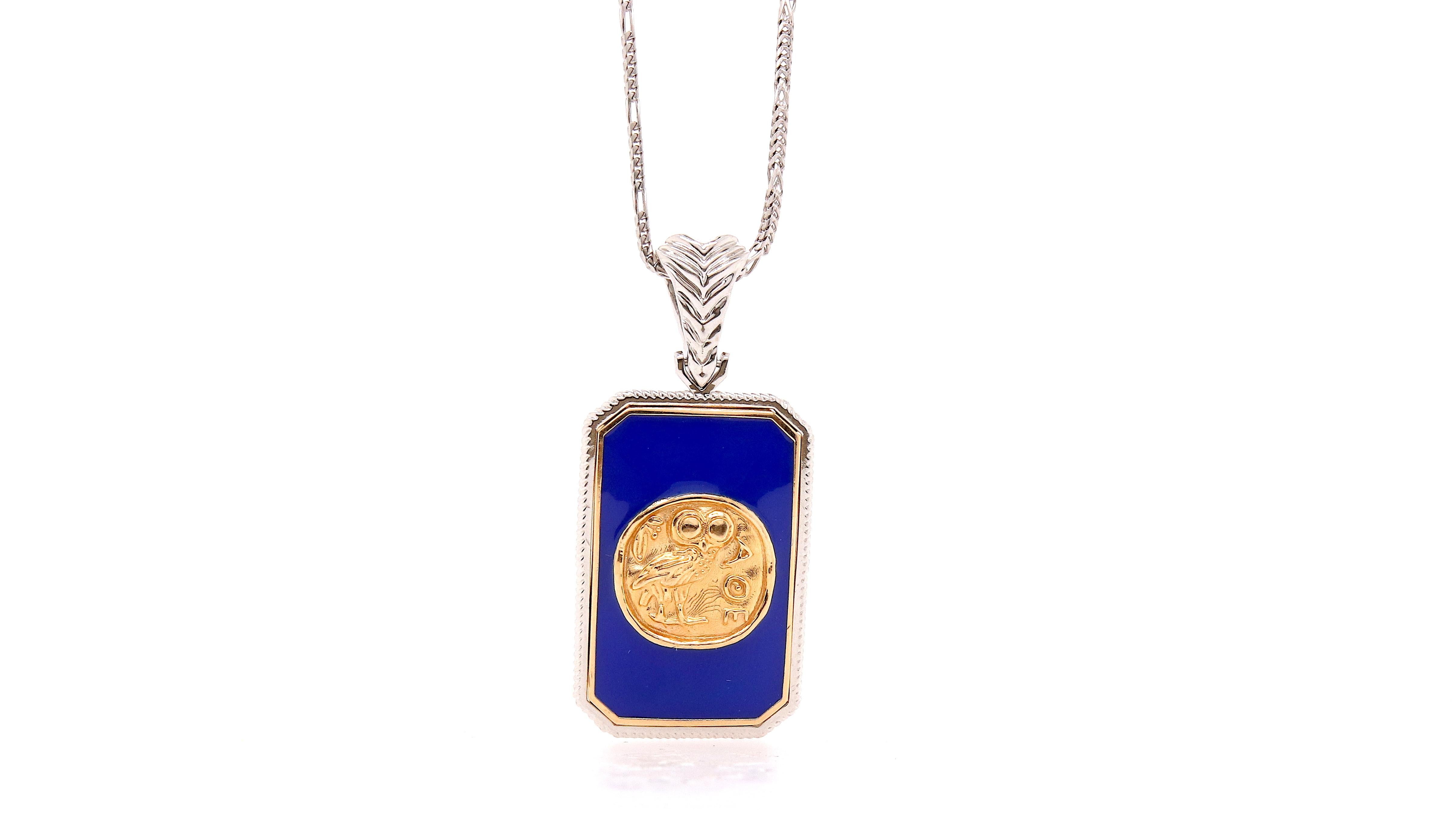 Reversible Men's Dog Tag Pendant

Material: 14K Two-Tone
Main Stone: 1 Round Diamond at 0.11 Carats

Fine one-of-a-kind craftsmanship meets incredible quality in this breathtaking piece of jewelry.

All Alberto pieces are made in the U.S.A. and come