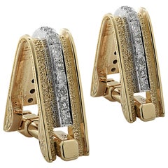 Men's Diamond and Gold Cufflinks