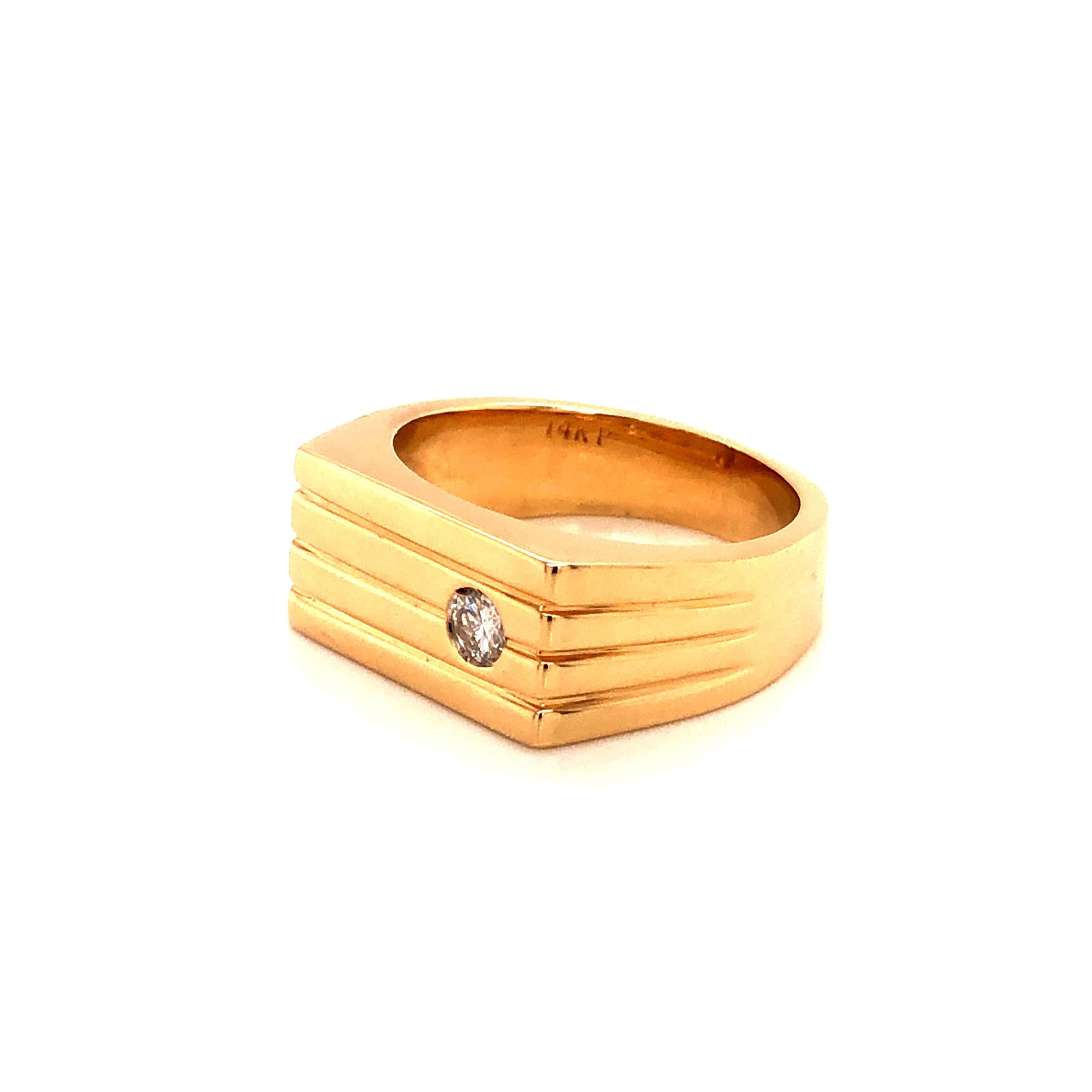 Herren Diamant-Cluster-Ring in Rosa aus 14k Gelbgold im Zustand „Gut“ im Angebot in Honolulu, HI