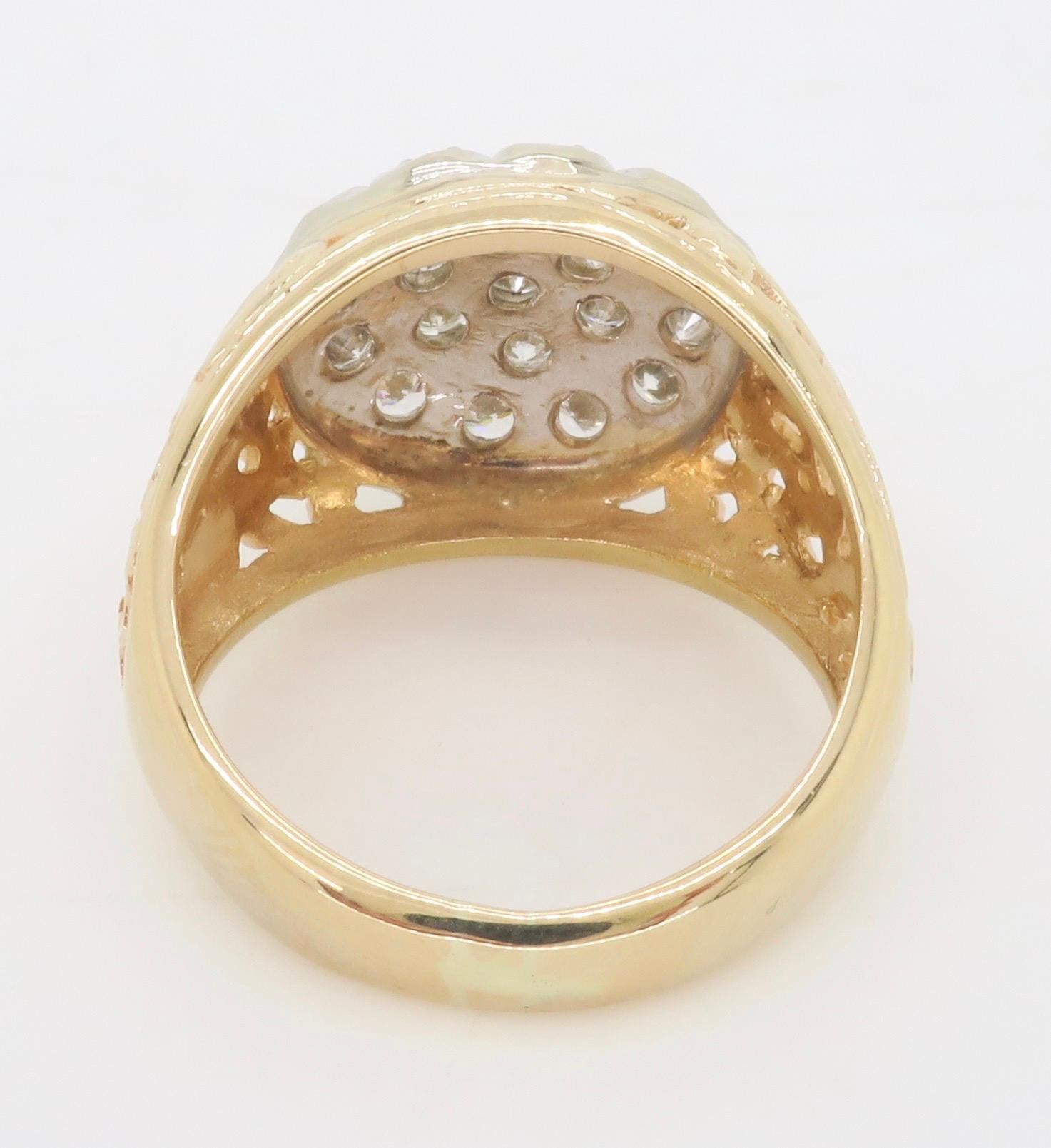 Men's Diamond Cluster Ring 4