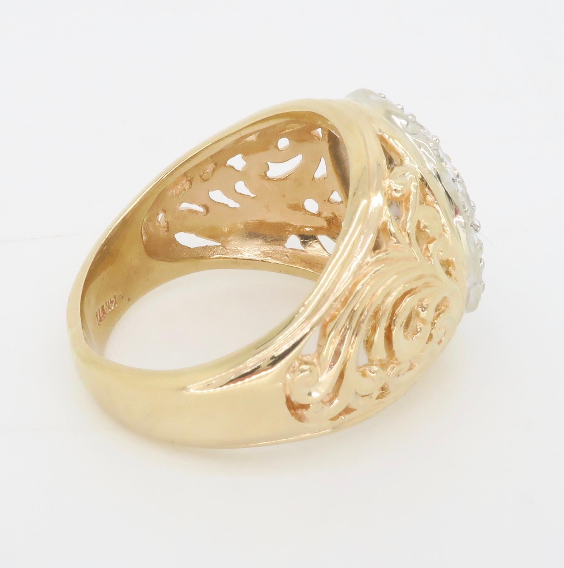 Men's Diamond Cluster Ring 5