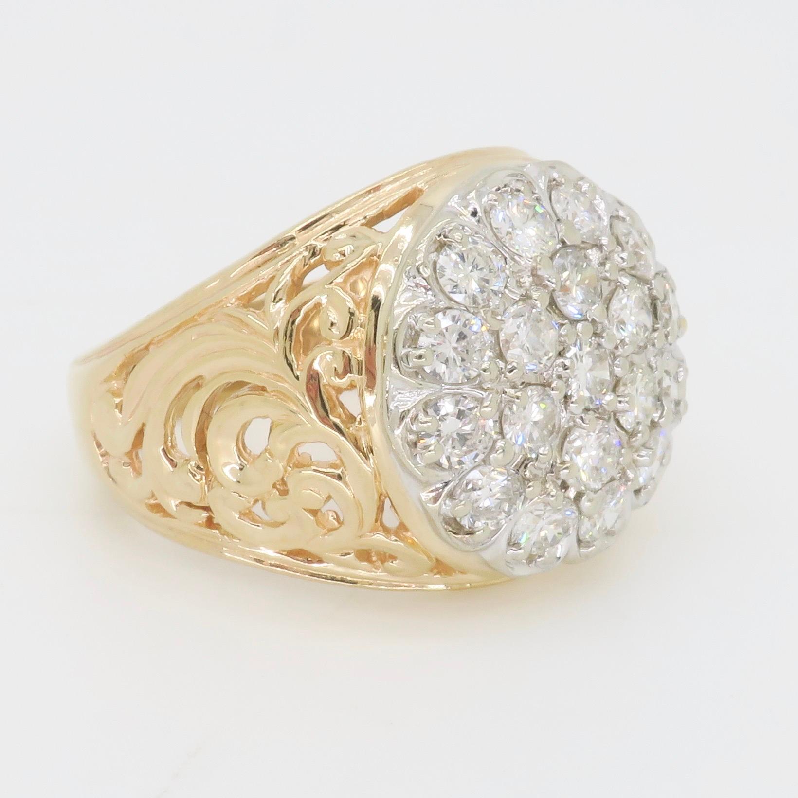 Men's Diamond Cluster Ring 6