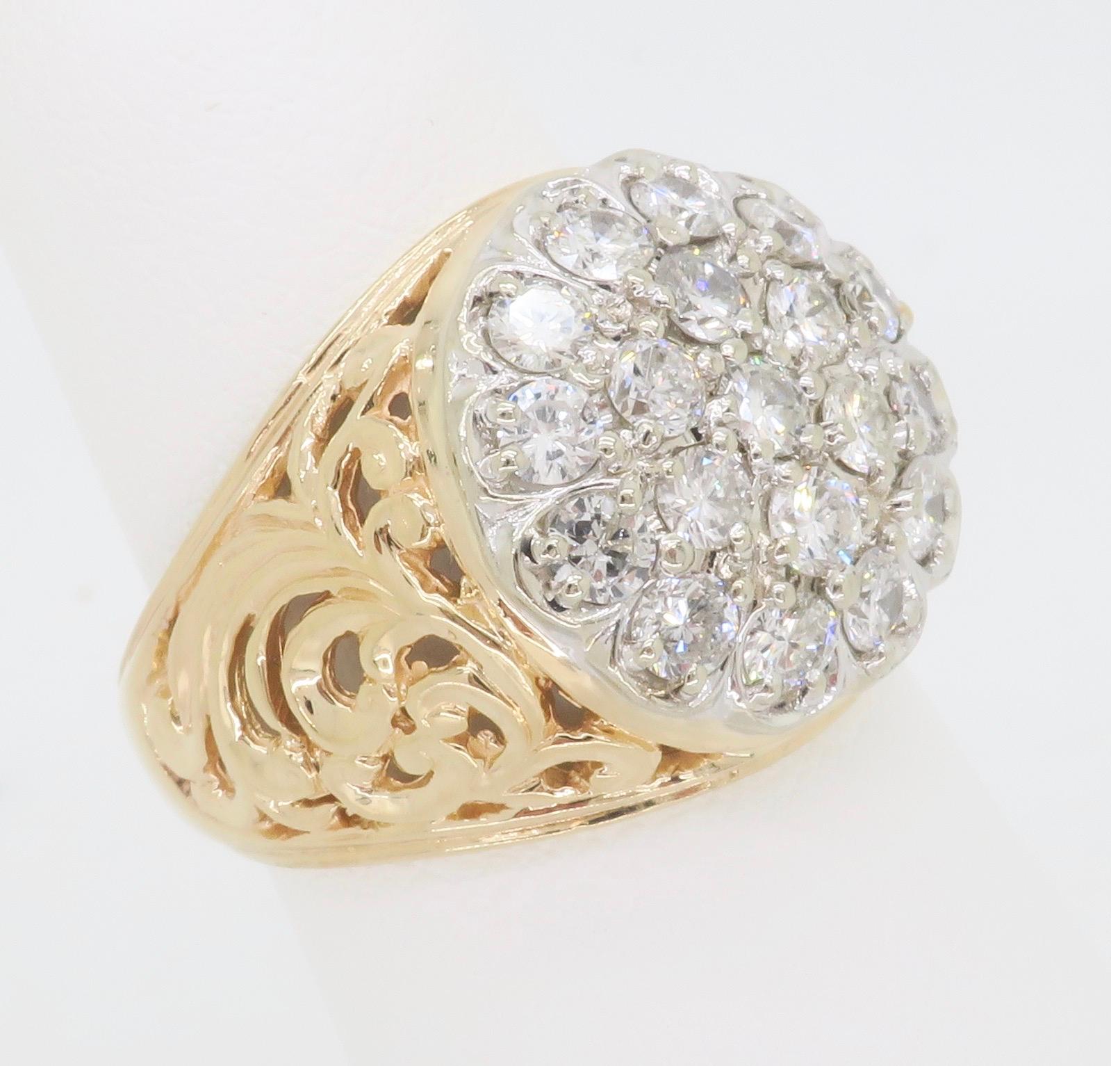 men's kentucky cluster ring