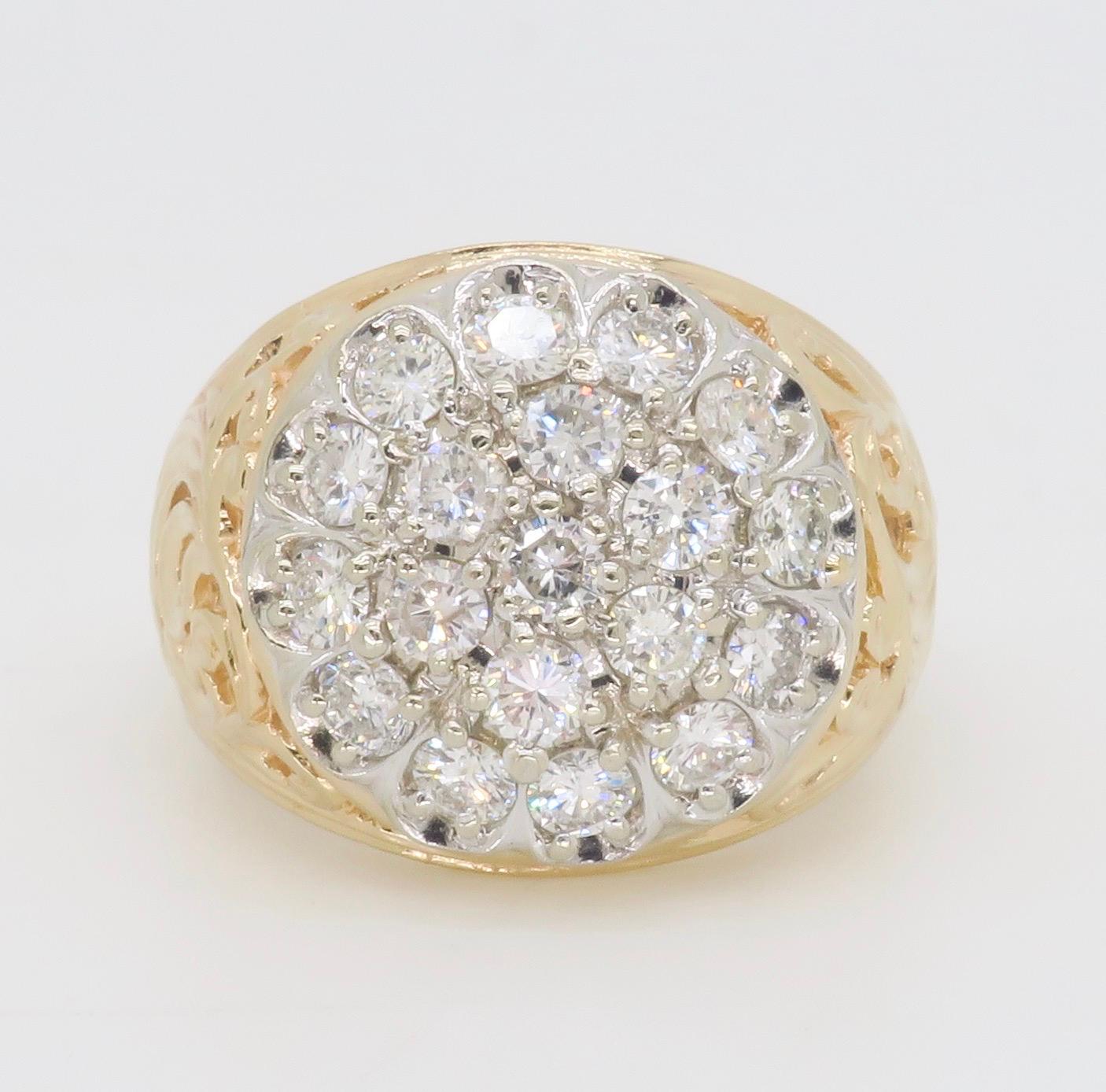 Men's Diamond Cluster Ring 1