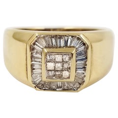 Vintage Men's Diamond Cluster Ring